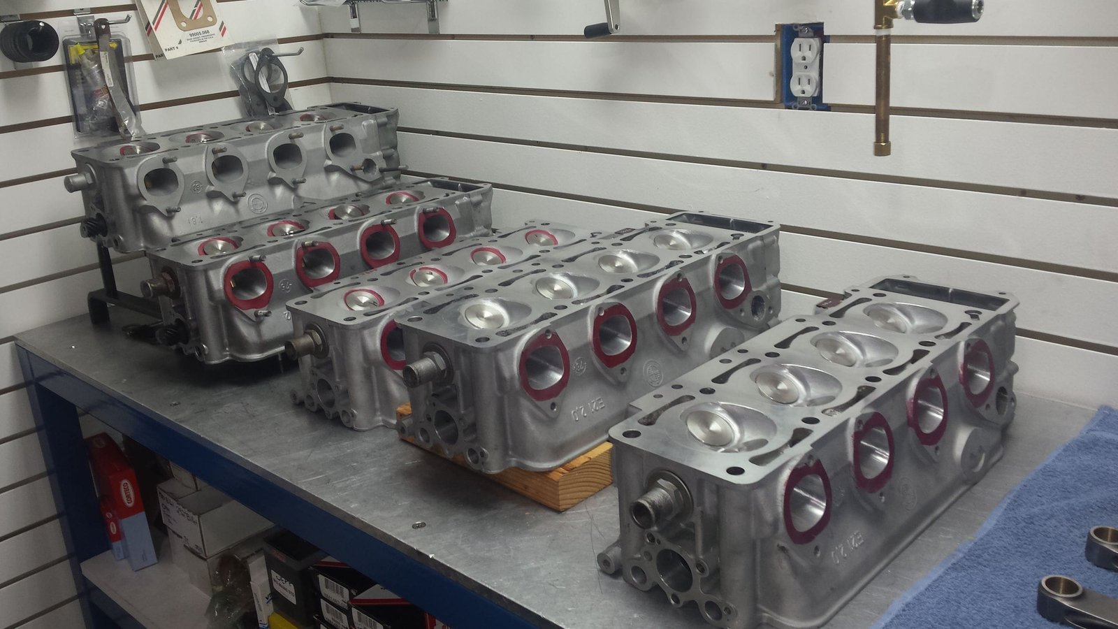 Performance cylinder heads on the bench