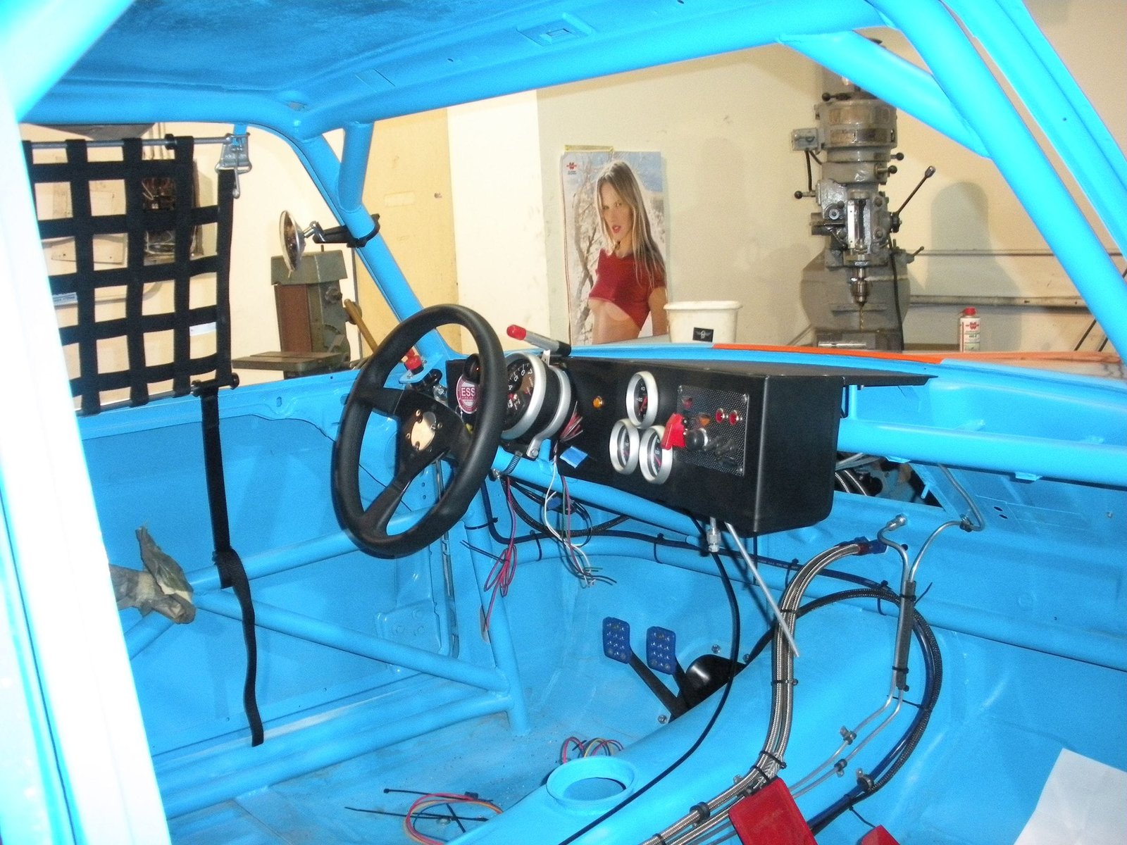 New paint and interior of Matt's vintage 2002 race car