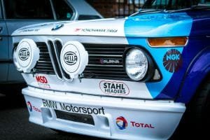 Competition racing style vintage BMW 2002